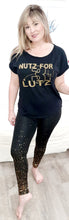 Load image into Gallery viewer, Black &amp; Gold Leggings - Just A Little Tea