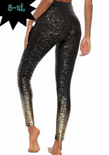 Load image into Gallery viewer, Black &amp; Gold Leggings - Just A Little Tea